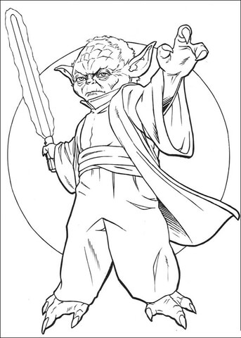 Master Yoda Coloring Page